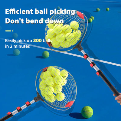 quality  Portable Roller Tennis Balls Picker Pickleball Pick-Up Bucket with Hook Ball Organizer Tool for Court factory