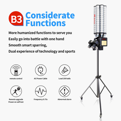 2025 SIBOASI B3 Badminton Shuttlecock Feeder Machine Smart Badminton Shooting Machine for Training