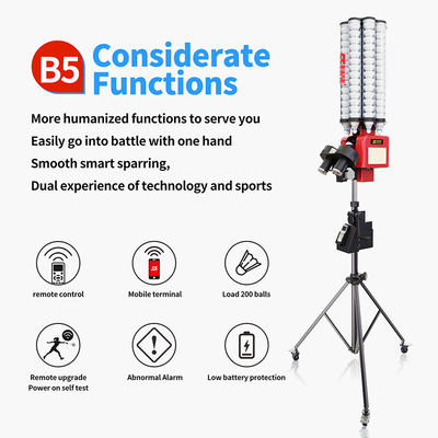 New SIBOASI B5 Badminton Shuttlecock Feeder Machine Smart Badminton Shooting Machine for Training