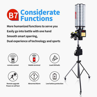 SIBOASI B7 Badminton Shuttlecock Feeder Machine Smart Badminton Shooting Machine for Training