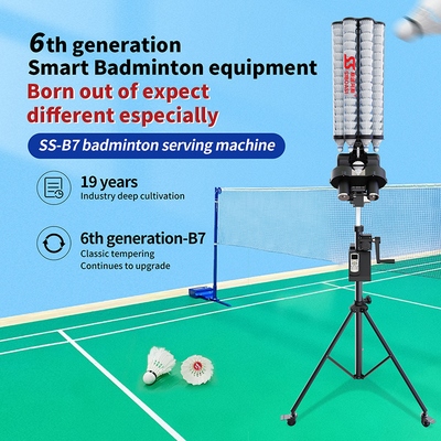 SIBOASI B7 Badminton Shuttlecock Feeder Machine Smart Badminton Shooting Machine for Training