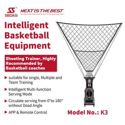 SIBOASI K3 Multiple Angle Trainer Smart APP & Remote Control Automatic Basketball Shooting Throwing Machine Professional Training