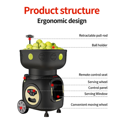 SIBOASI T5 APP Control Mini Shooting Tennis Machine Ball for Training