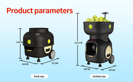 SIBOASI T5 APP Control Mini Shooting Tennis Machine Ball for Training