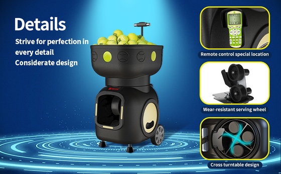 SIBOASI T5 APP Control Mini Shooting Tennis Machine Ball for Training