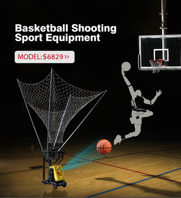Yellow Color Automatic Basketball Shooting Machine With Remote Control For Personal Training