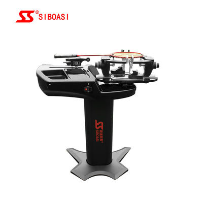 Black Siboasi Sports Tennis Stringing Machine With Badminton Flight Clamp