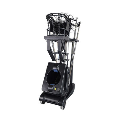 Intelligent Black Color Basketball Training Equipment With 5 Ball Sloops Passing And Speed Adjuste For Personal Training