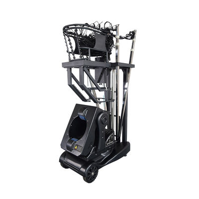 Intelligent Black Color Basketball Training Equipment With 5 Ball Sloops Passing And Speed Adjuste For Personal Training