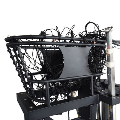 Intelligent Black Color Basketball Training Equipment With 5 Ball Sloops Passing And Speed Adjuste For Personal Training