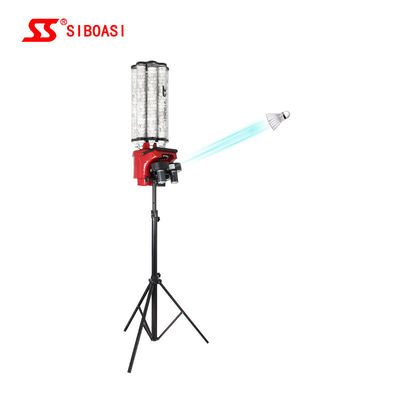 LCD Screen Badminton Machine , Badminton Serve Machine Folding Tripod Wheels