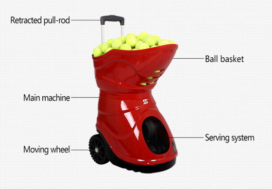 Portable Tennis Ball Throwing Machine Beginner Level AC 240V