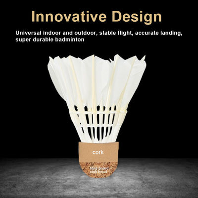3 Stage Goose Feather Shuttlecock With Fibreboard Cork Head