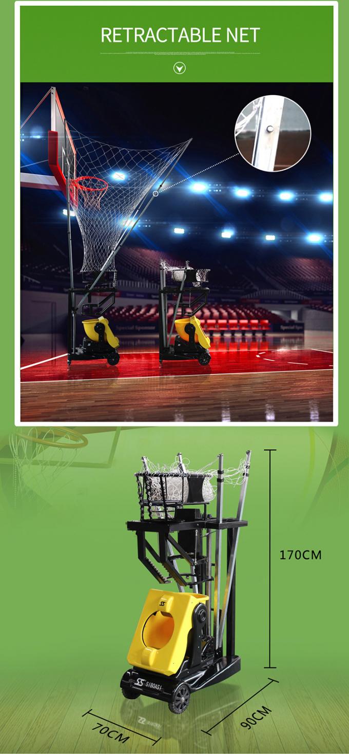 3 Balls Capacity Automatic Basketball Shooting Machine 180 Degree