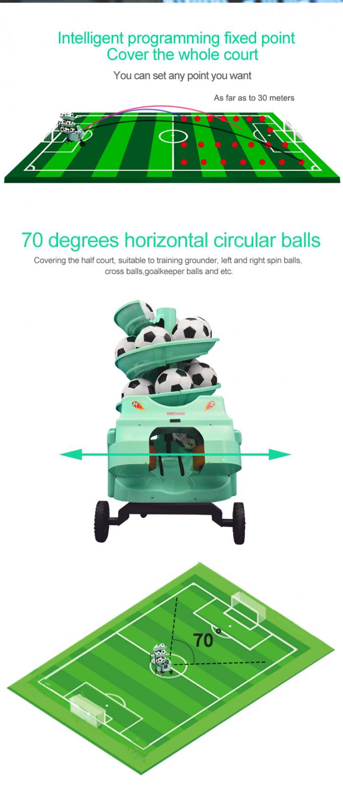 S6526 Automatic Soccer Ball Launcher Machine , AC 100V Football Toss