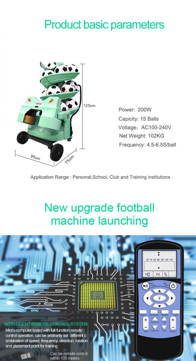 S6526 Automatic Soccer Ball Launcher Machine , AC 100V Football Toss
