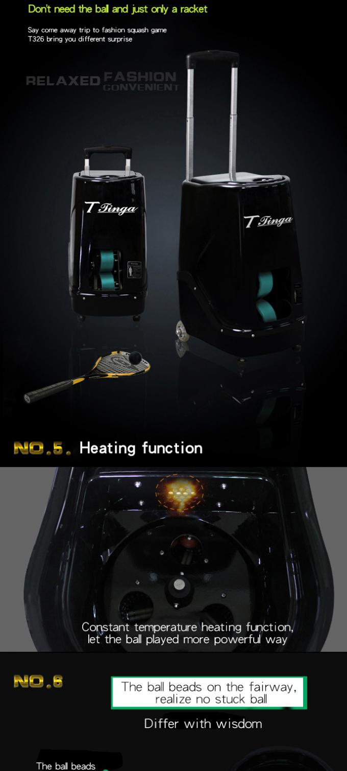 Intelligent Squash Ball Launcher , Lithium Battery Squash Cannon Ball
