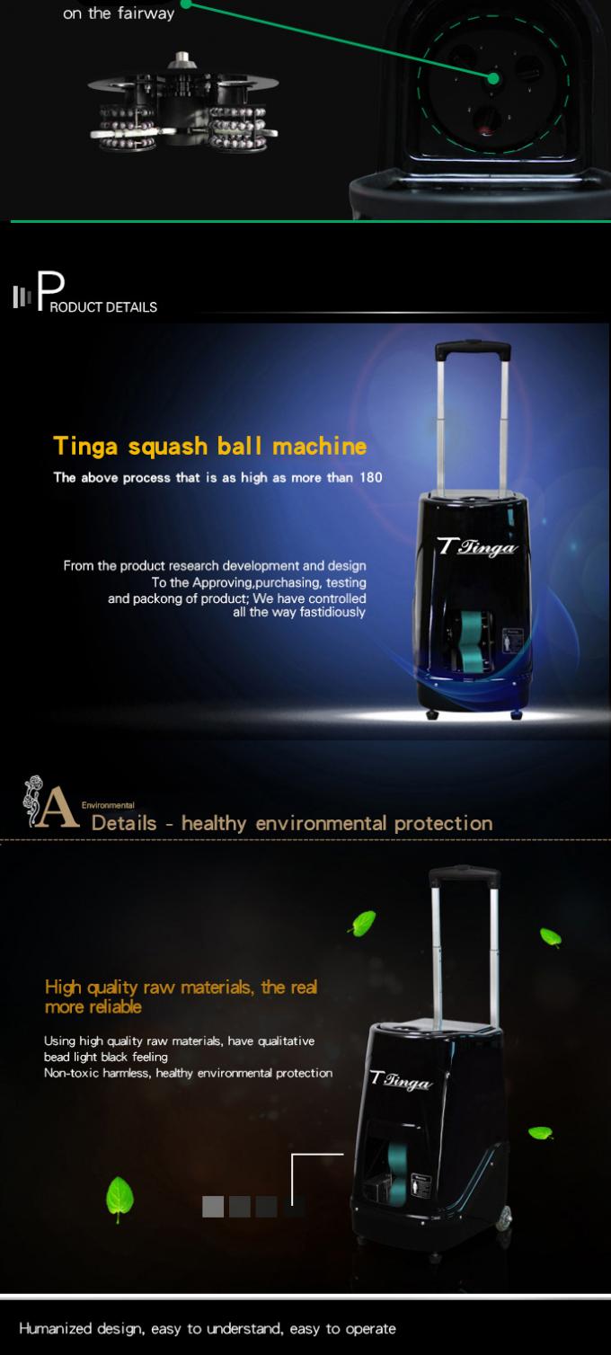 Intelligent Squash Ball Launcher , Lithium Battery Squash Cannon Ball