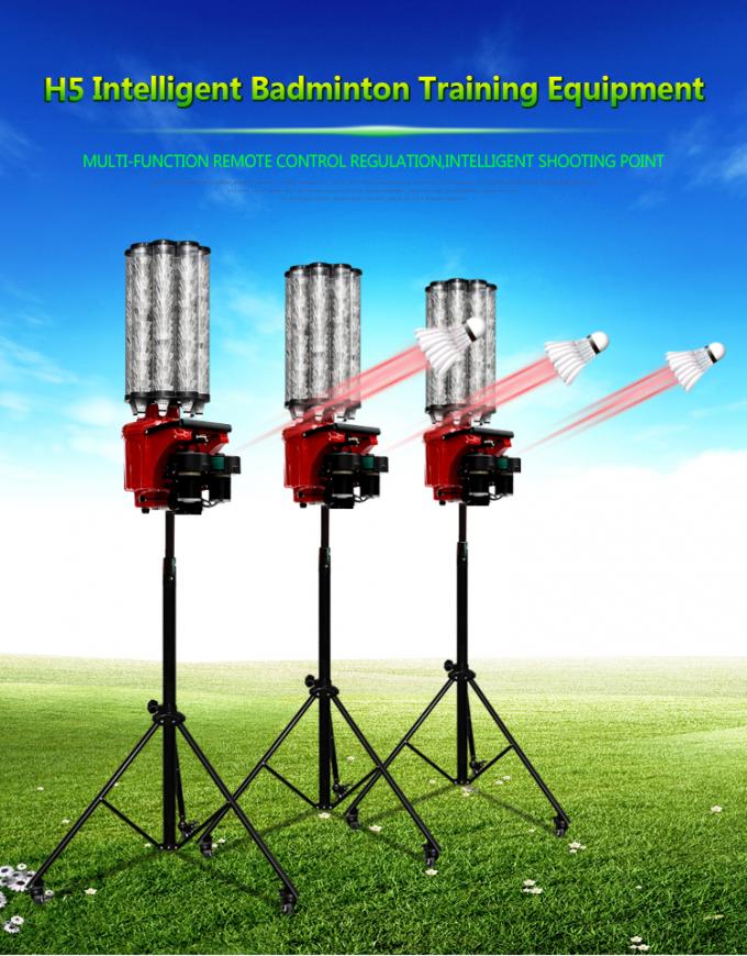 Red Badminton Shuttlecock Feeder Machine Training Lifting System 070CM