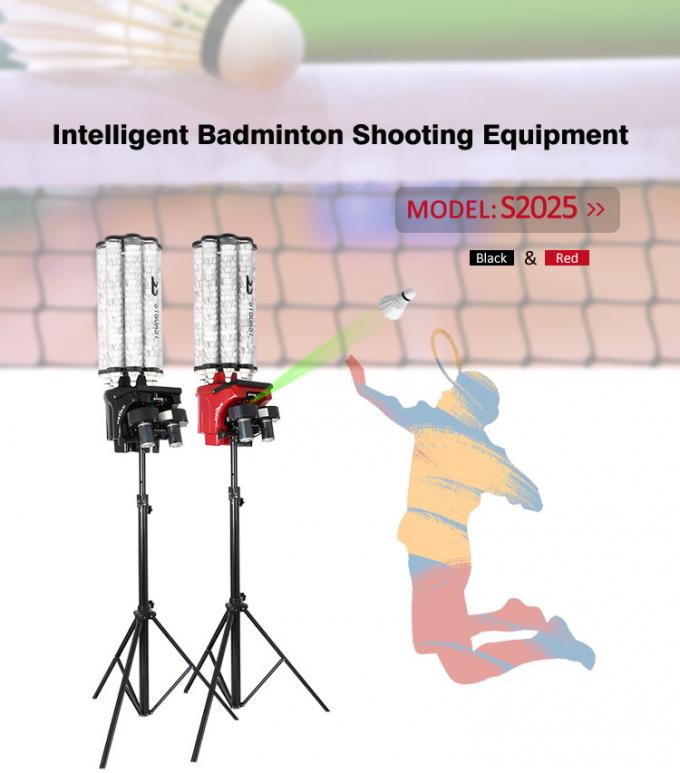 LCD Screen Badminton Machine , Badminton Serve Machine Folding Tripod