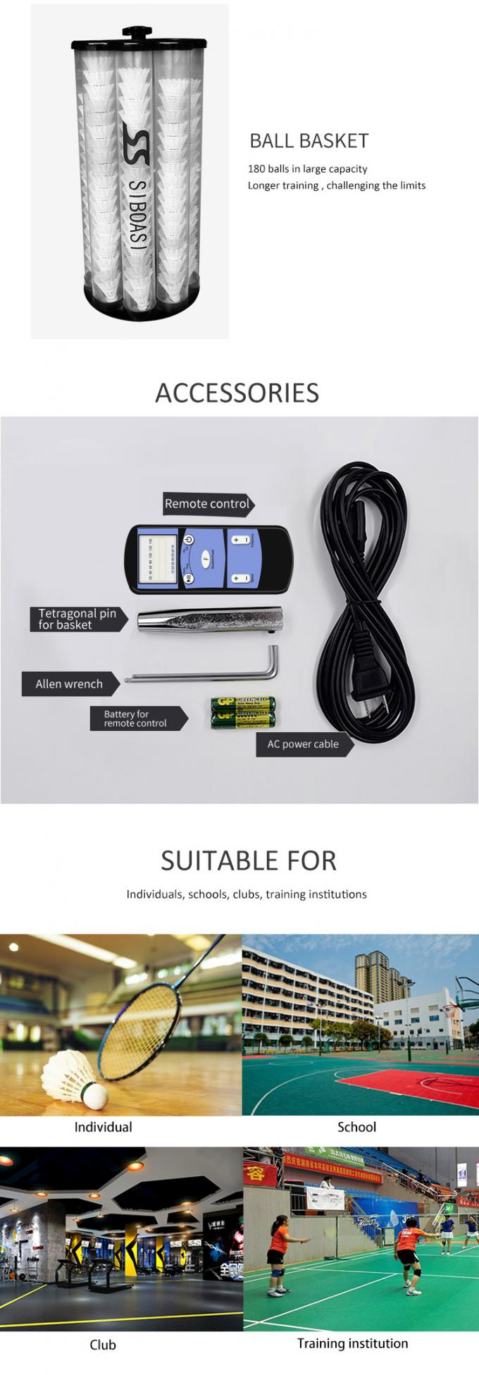 Automatic Badminton Shuttle Feeder Machine 100pcs With Adustable Speed Mode