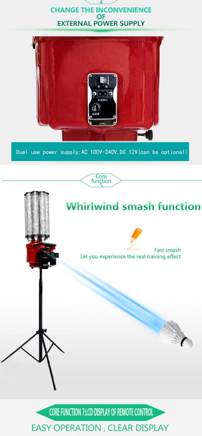 ROHS Approved Badminton Shuttle Feeder Machine Shooting 75W Fixed Function