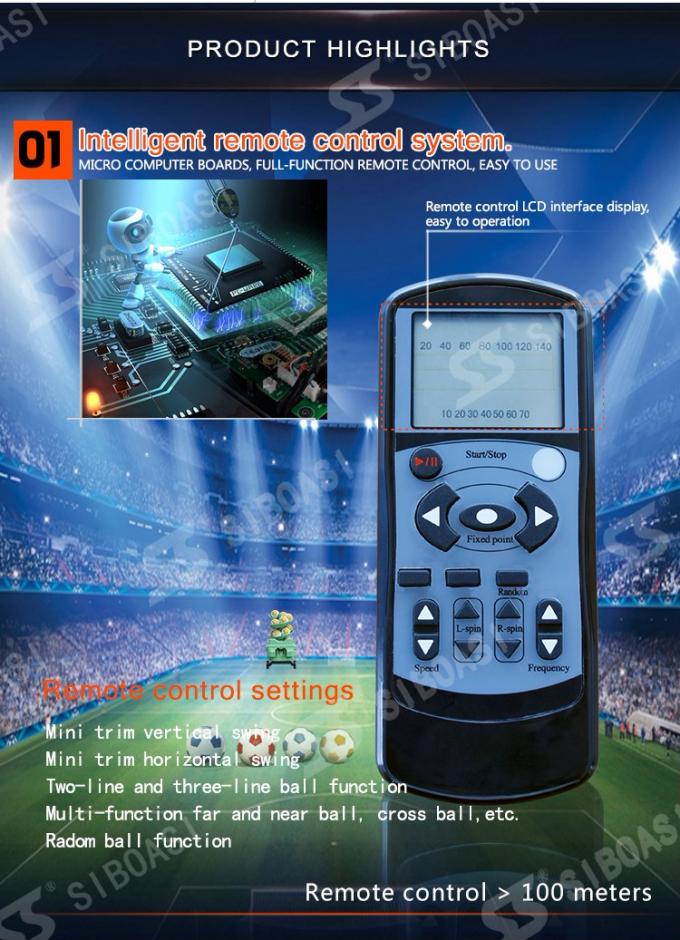 Internal Serve Direction Football Machine , ABS Material Soccer