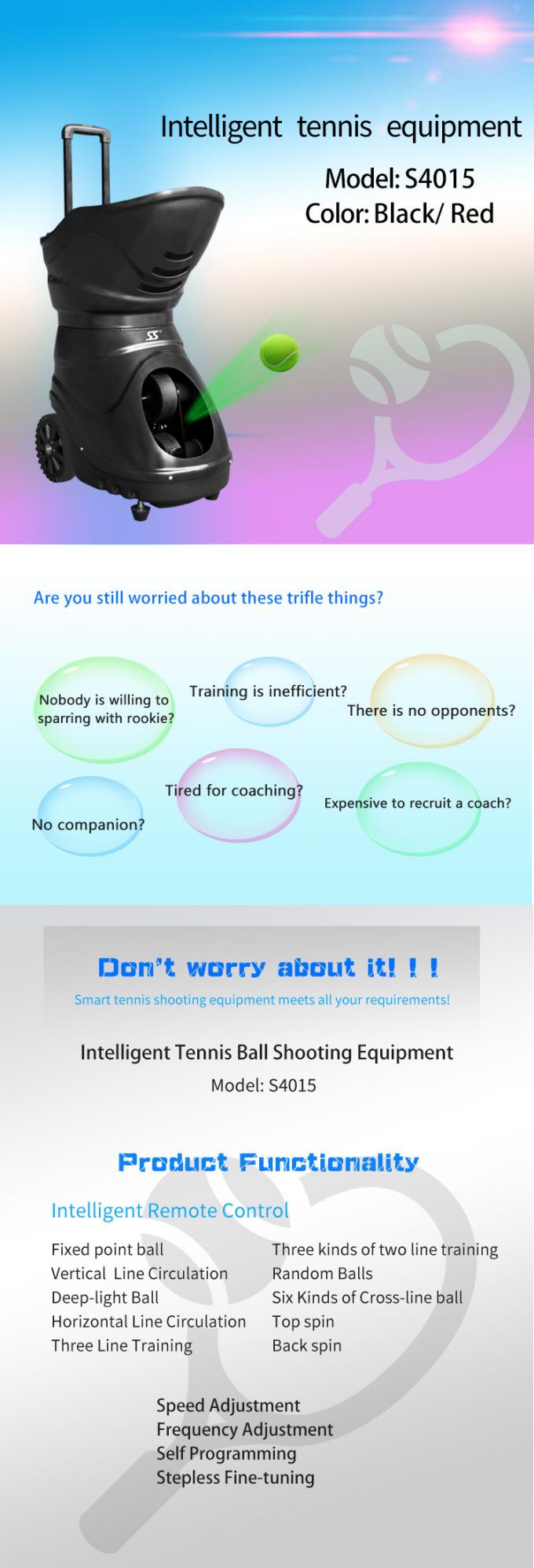 Portable Electric Tennis Ball Machine Vertical And Horizontal Elevation